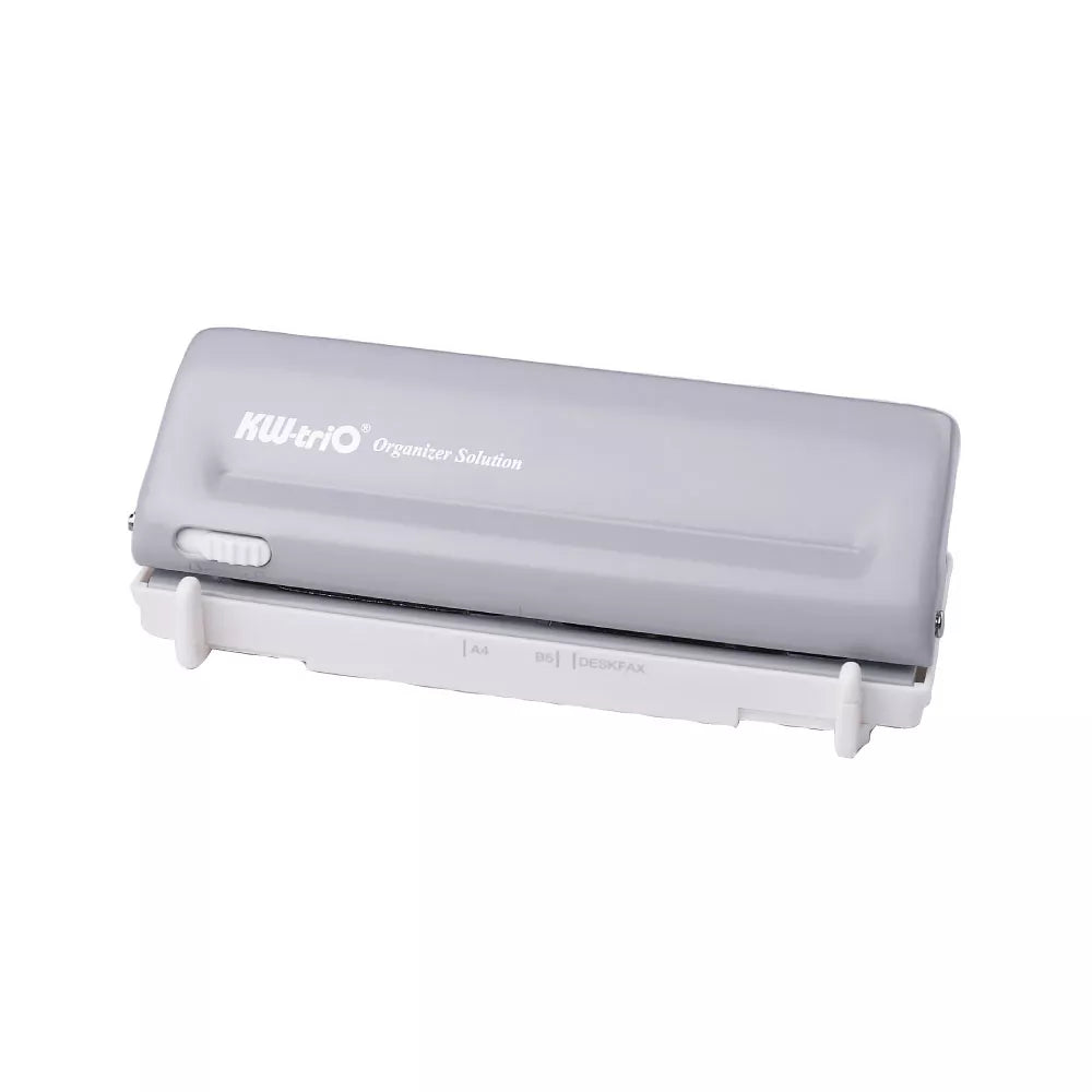 KW-triO Adjustable 6-Hole Desktop Paper Punch Grey