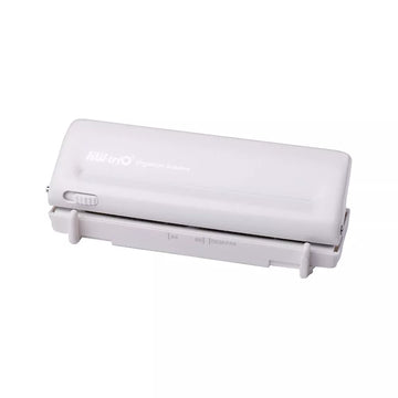 KW-triO Adjustable 6-Hole Desktop Paper Punch Milk White
