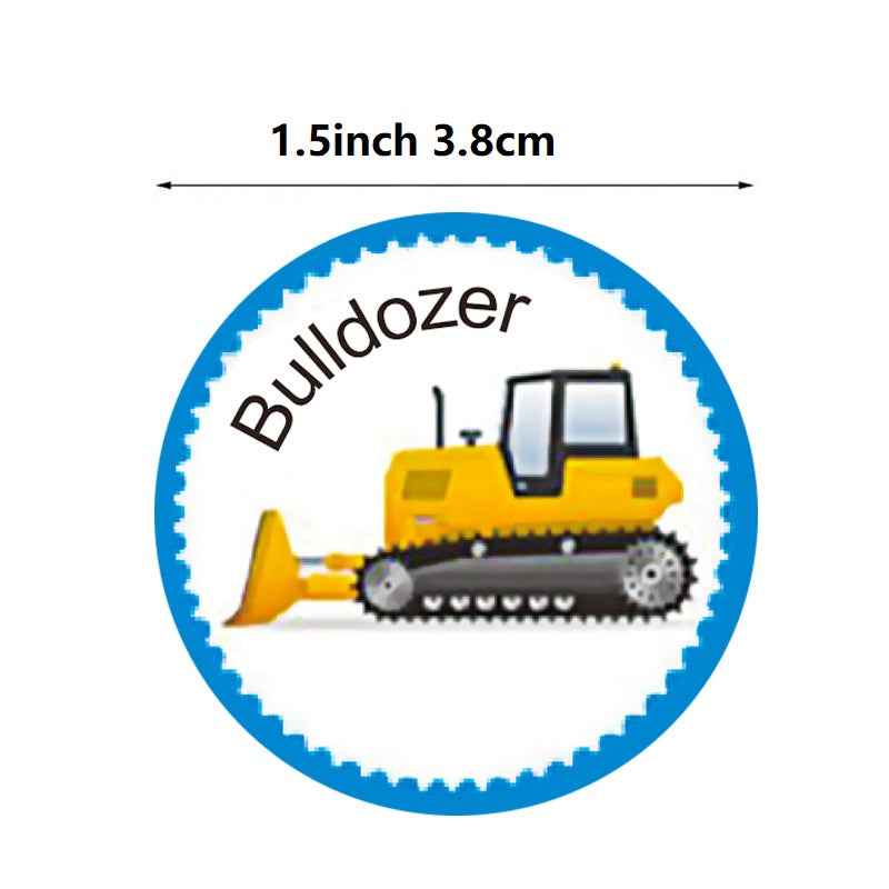 500 Pieces Truck Stickers for Kids 1.5 INCH