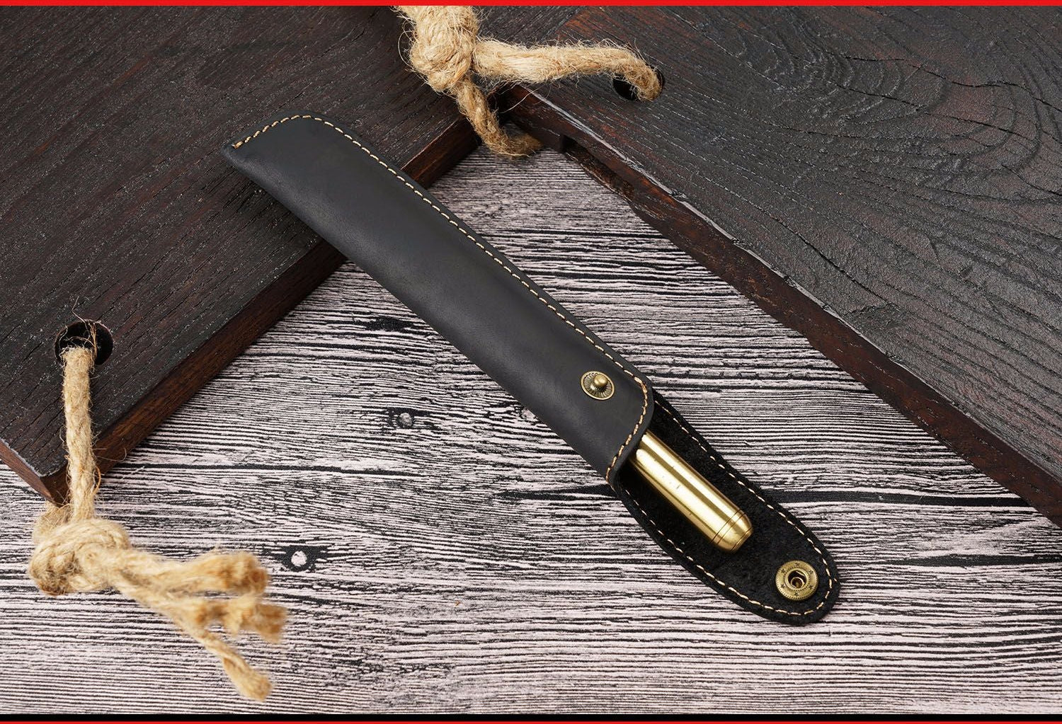 Handmade Crazy Horse Leather Fountain Pen Sleeve