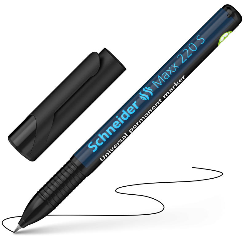 Schneider Maxx 220 S Permanent Markers 0.4mm 4 Color Pack 4 Black