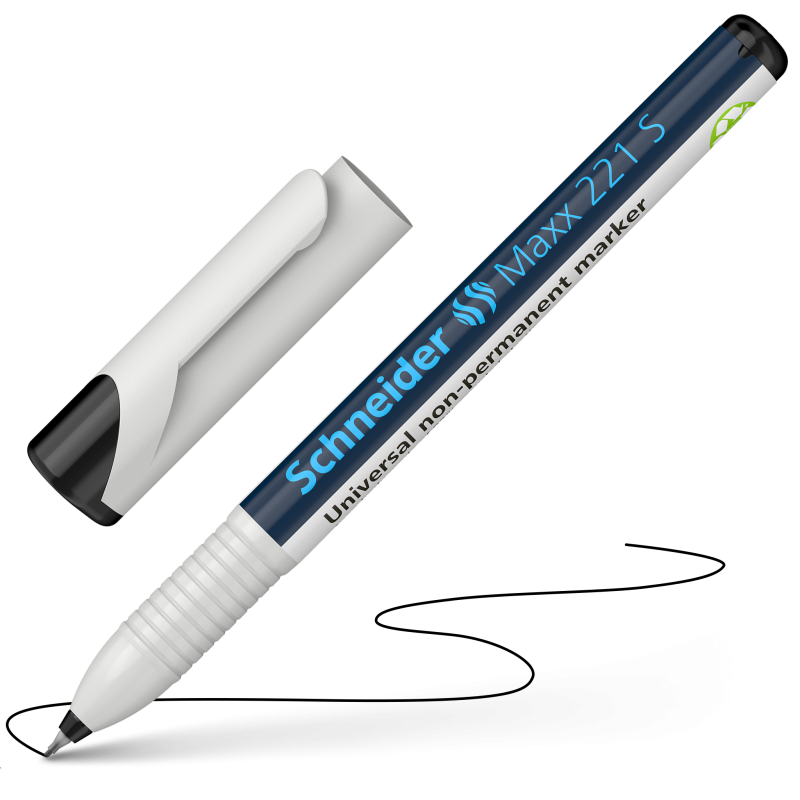 Schneider Maxx 221 S Non-Permanent Marker 0.4mm 4 Color Pack 4 Black