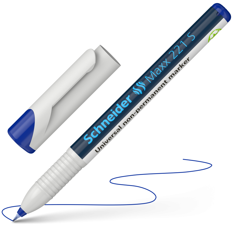 Schneider Maxx 221 S Non-Permanent Marker 0.4mm 4 Color Pack 4 Blue