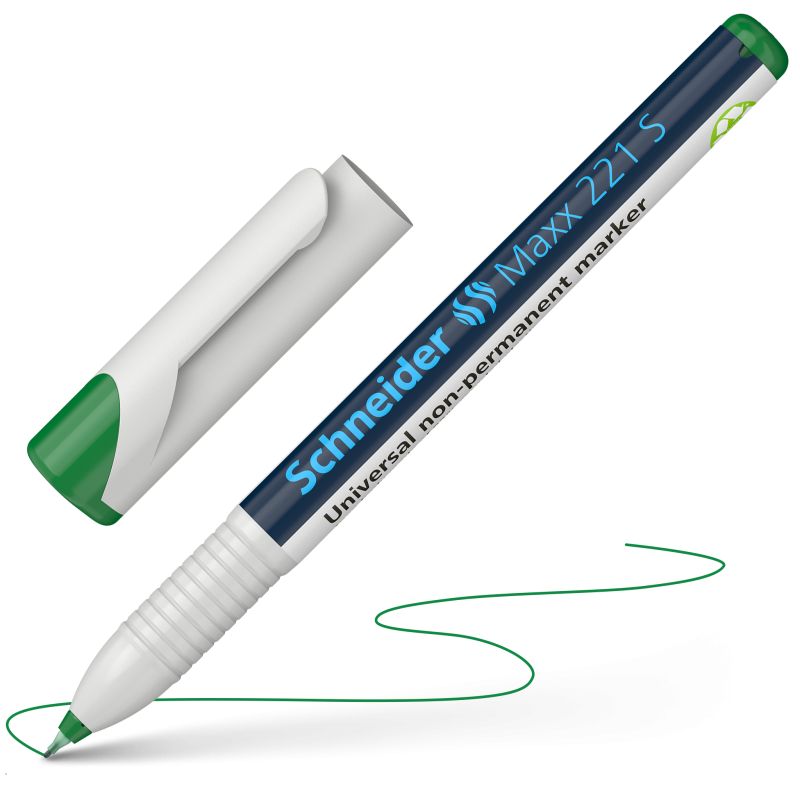 Schneider Maxx 221 S Non-Permanent Marker 0.4mm 4 Color Pack 4 Green