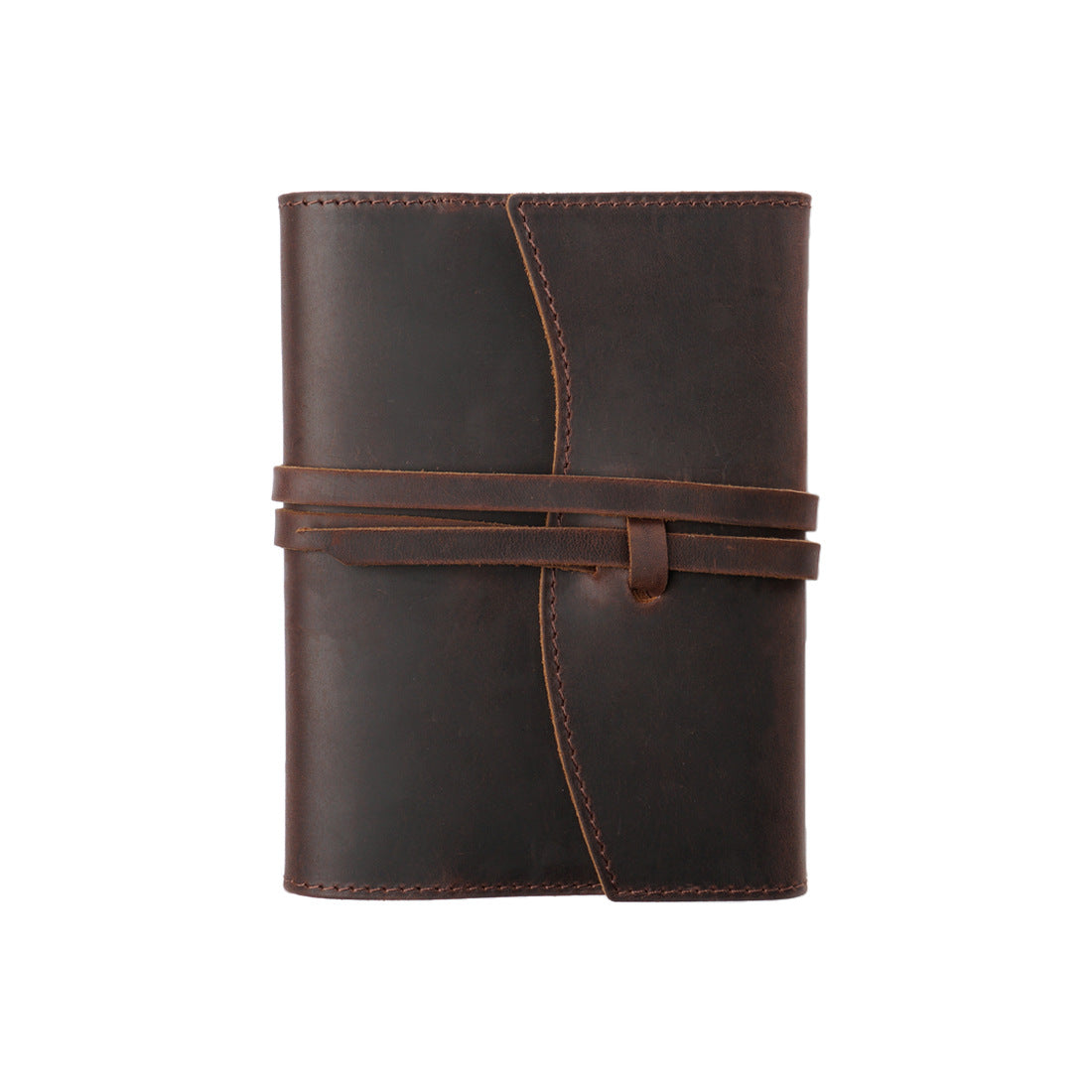 Leather Notebook Cover Vintage Refillable Journal Sleeve A5 / A6 Black