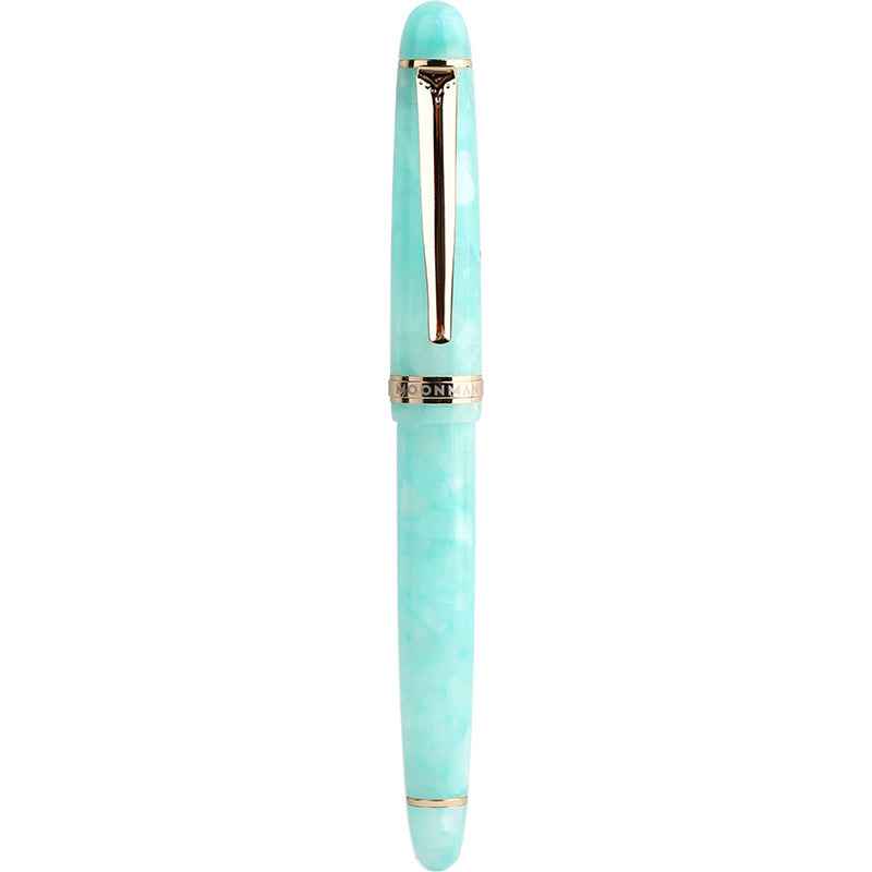 Majohn S3 Fountain Pen Celluloid,Iridium Fine Nib Gold Plated Sky Blue