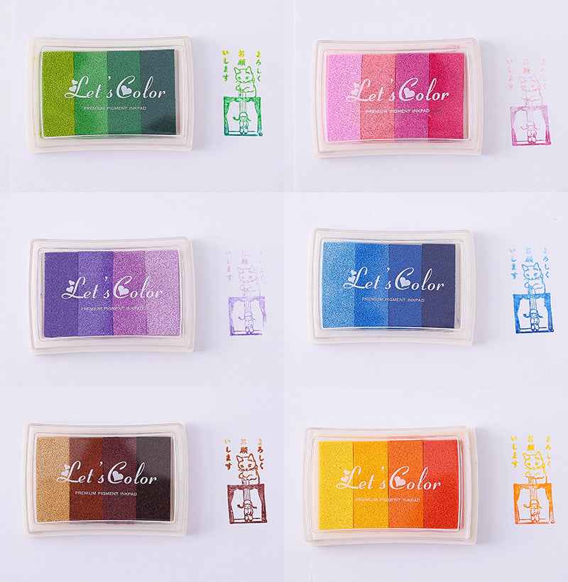 6 Pack DIY Multicolor Craft Ink Pad for Paper,Wood,Fabric