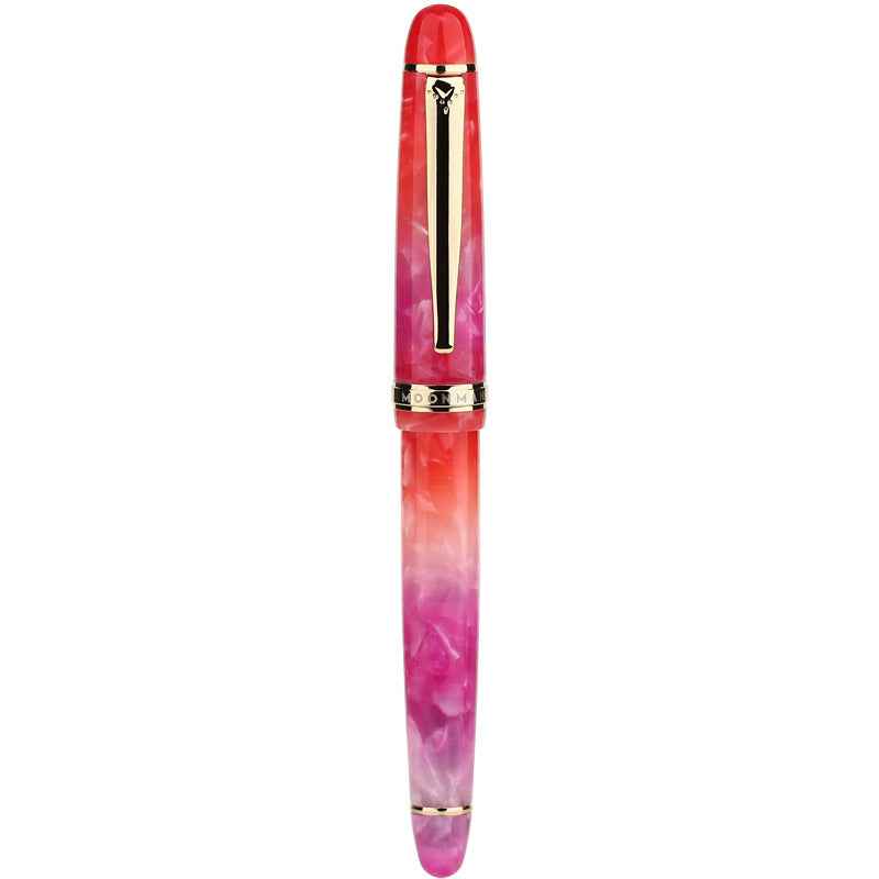 Majohn S3 Fountain Pen Celluloid,Iridium Fine Nib Gold Plated Pink