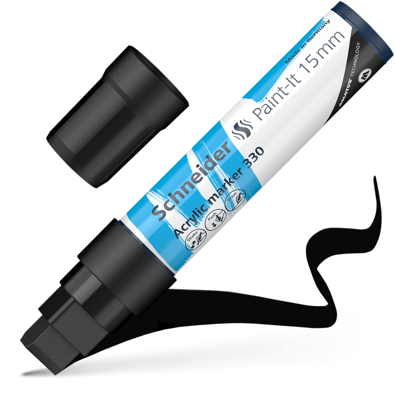 Schneider Paint-It 330 Acrylic Marker Set 15mm 6 Color Pack