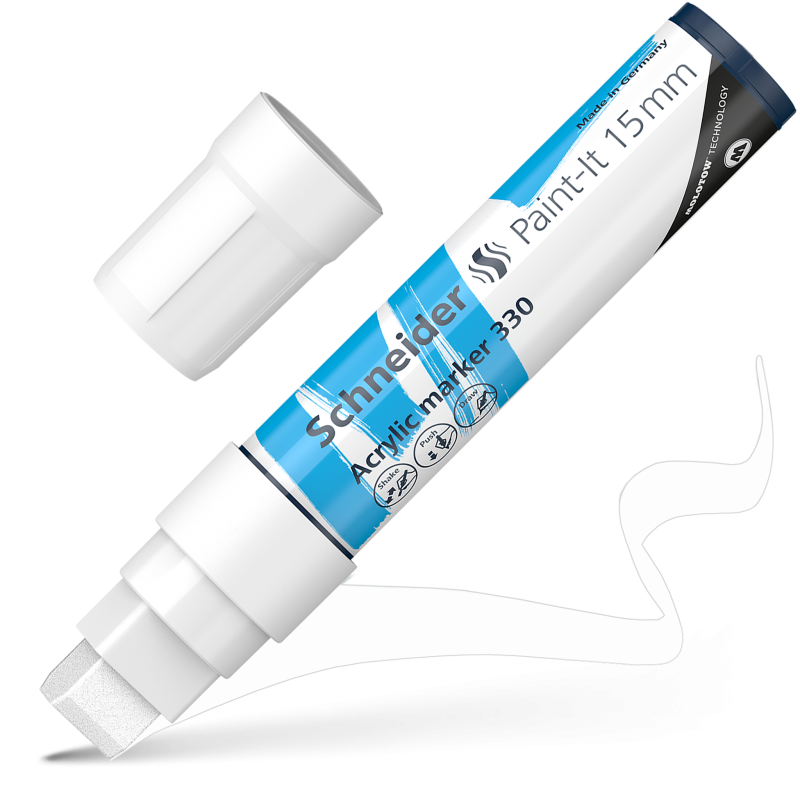 Schneider Paint-It 330 Acrylic Marker Set 15mm 6 Color Pack