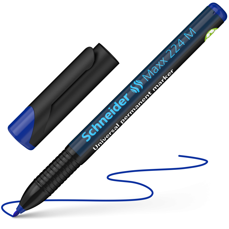 Schneider Maxx 224 M Permanent Markers 1.0mm 4 Pack 4 Blue