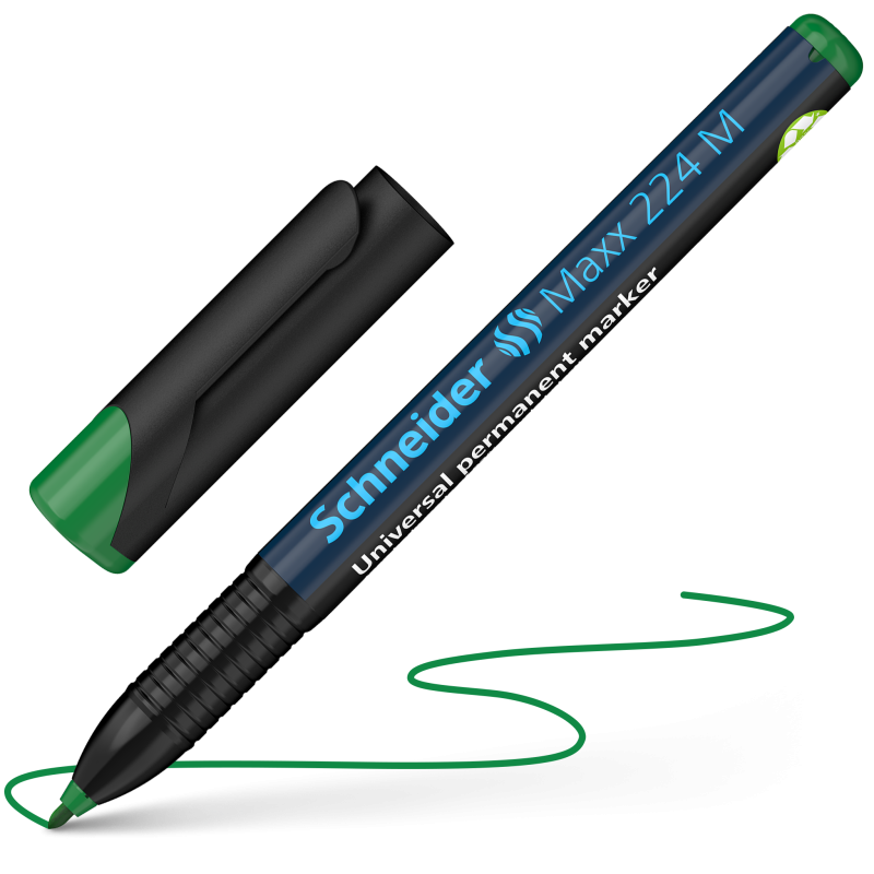 Schneider Maxx 224 M Permanent Markers 1.0mm 4 Pack 4 Green