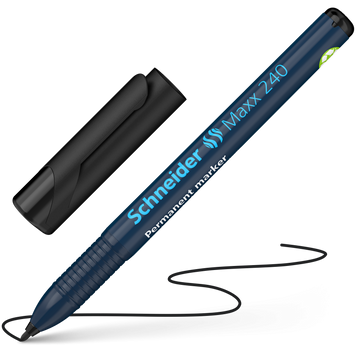 Schneider Maxx 240 Permanent Marker Pens 1-2 mm 4 Pack 4 Black