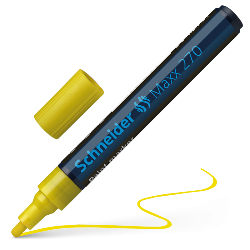 Schneider Maxx 270 Paint and Decoration Marker Pens Bullet Tip 1-3mm Yellow