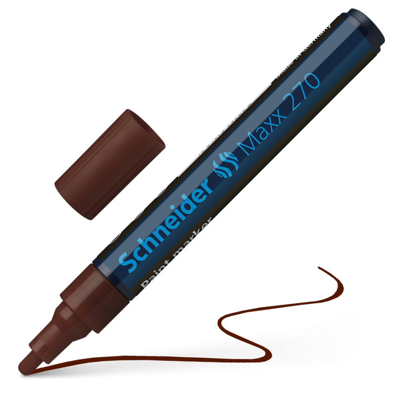Schneider Maxx 270 Paint and Decoration Marker Pens Bullet Tip 1-3mm Brown