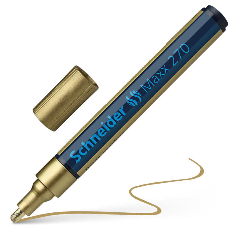 Schneider Maxx 270 Paint and Decoration Marker Pens Bullet Tip 1-3mm Gold