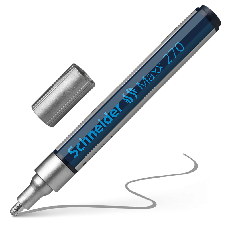 Schneider Maxx 270 Paint and Decoration Marker Pens Bullet Tip 1-3mm Silver