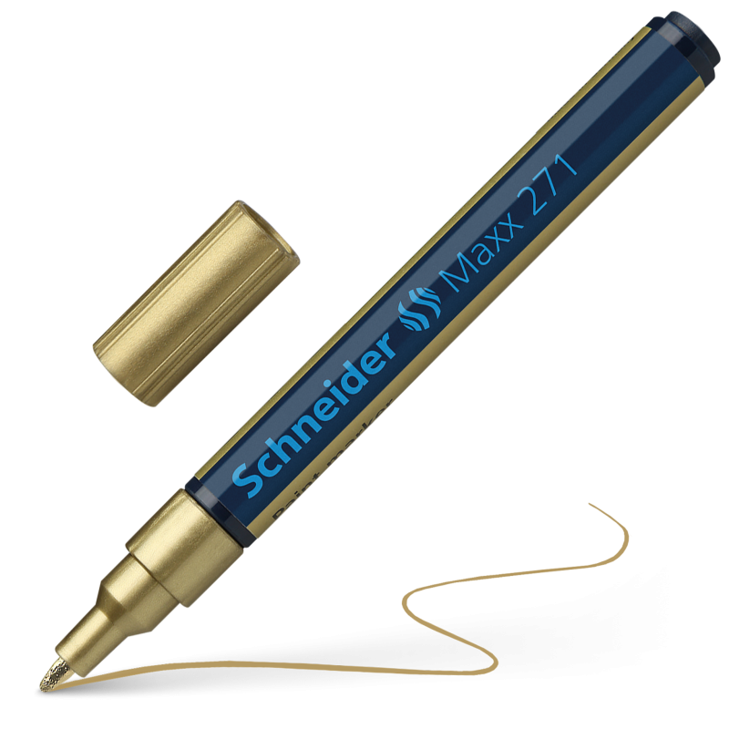 Schneider Maxx 271 Paint and Decoration Marker Pens Bullet Tip 1-2mm Gold