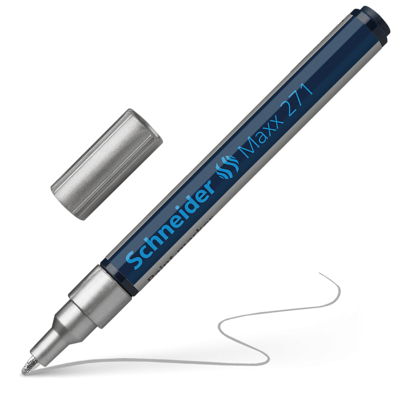 Schneider Maxx 271 Paint and Decoration Marker Pens Bullet Tip 1-2mm Silver