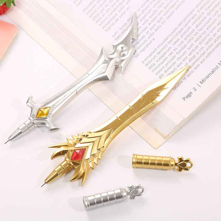12 Pack Ancient Sword Plastic Gel Ink Pens Set
