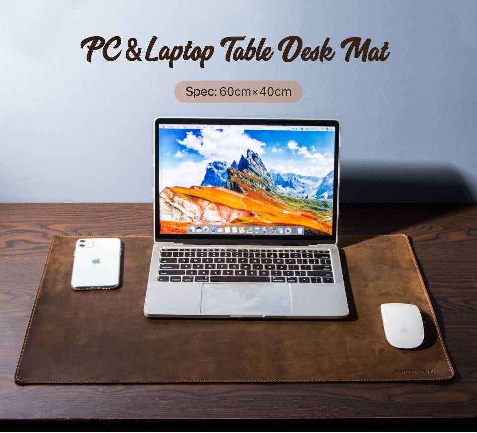 Contacts Family Leather Desk Mat – Large Crazy Horse Mouse Pad