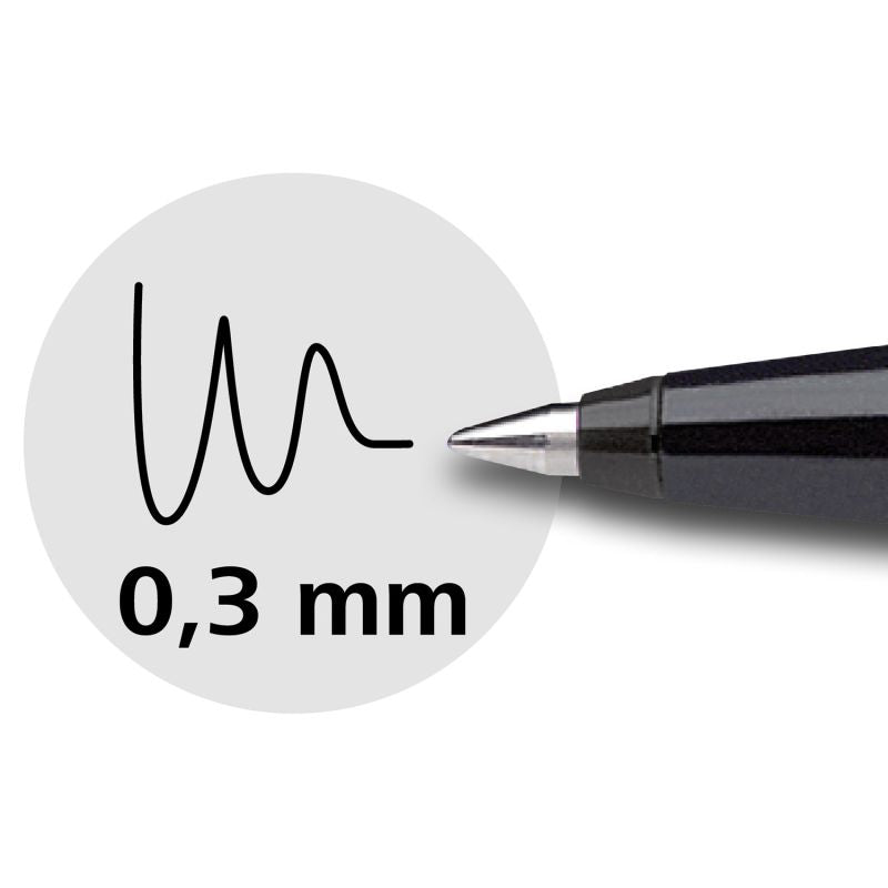 Schneider Topball 845 Rollerball Pen 0.3mm Black/Blue/Red Ink 3 Pack