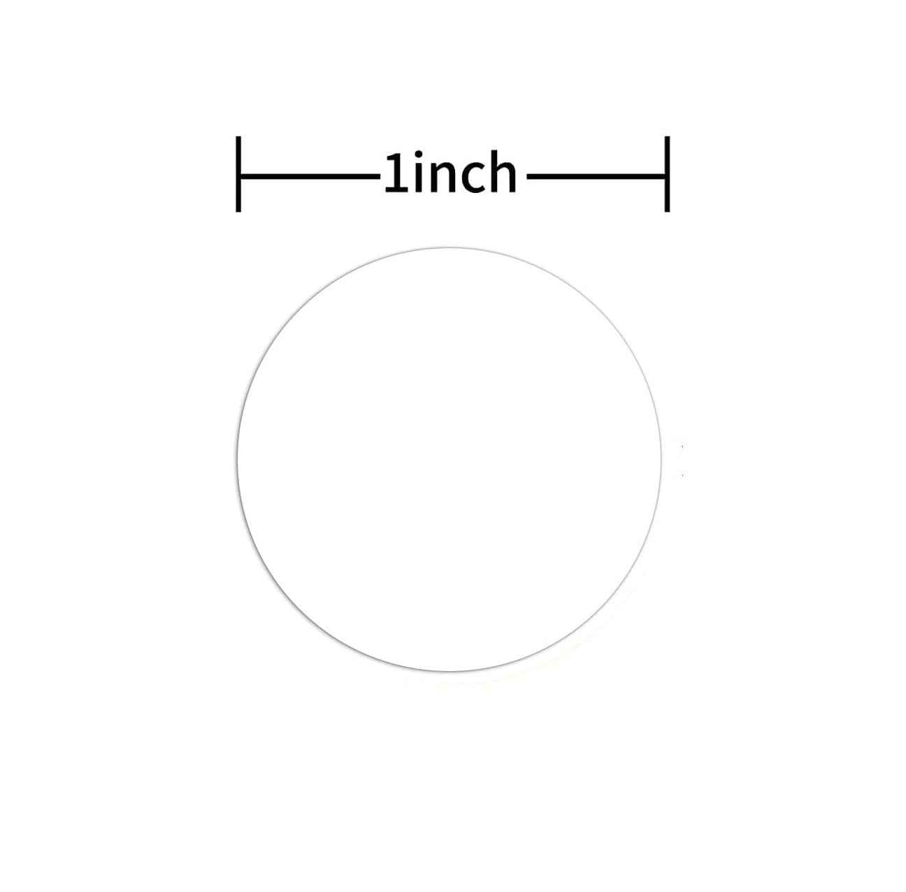 3000pcs 1 inch Dot 6 Rolls Coding Label Stickers White