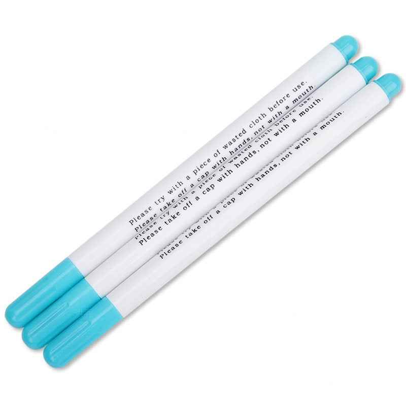 12pcs Disappearing Ink Marking Pen,Air Water Erasable Pen Fabric Marker Blue
