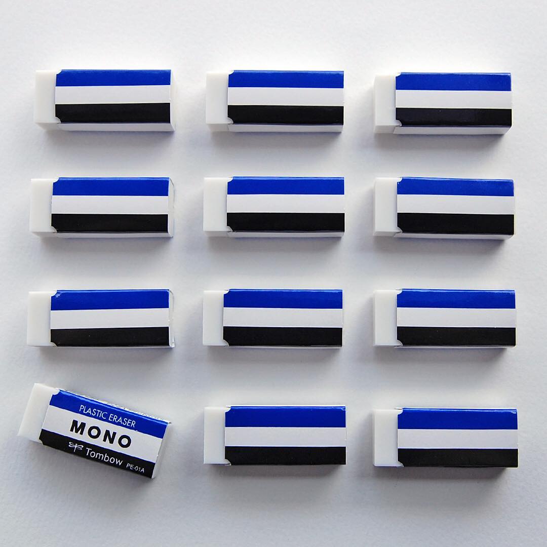 Tombow MONO Classic Plastic Eraser PE-01A 5 Pack