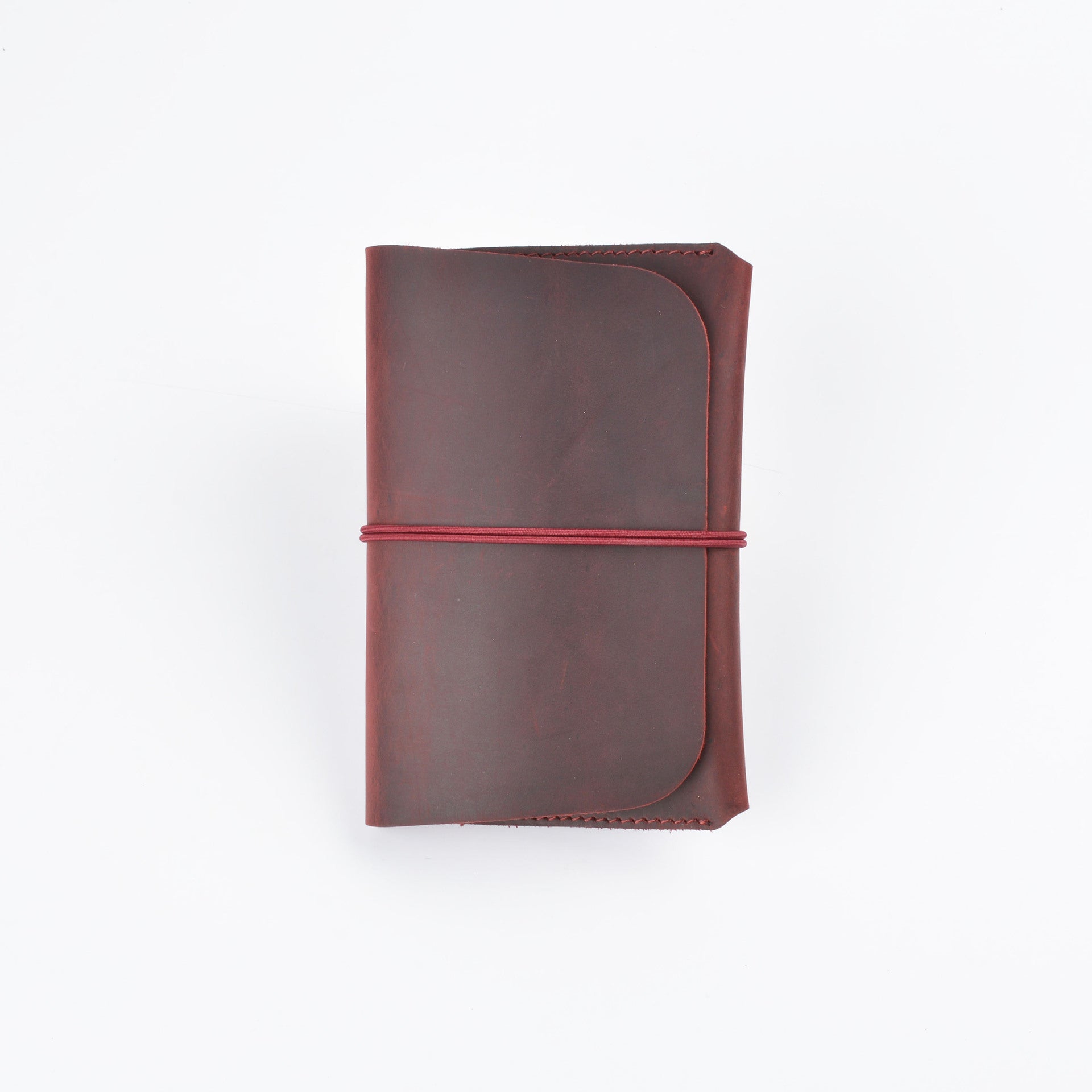 Genuine Leather Passport Card Holder Travel Wallet Red
