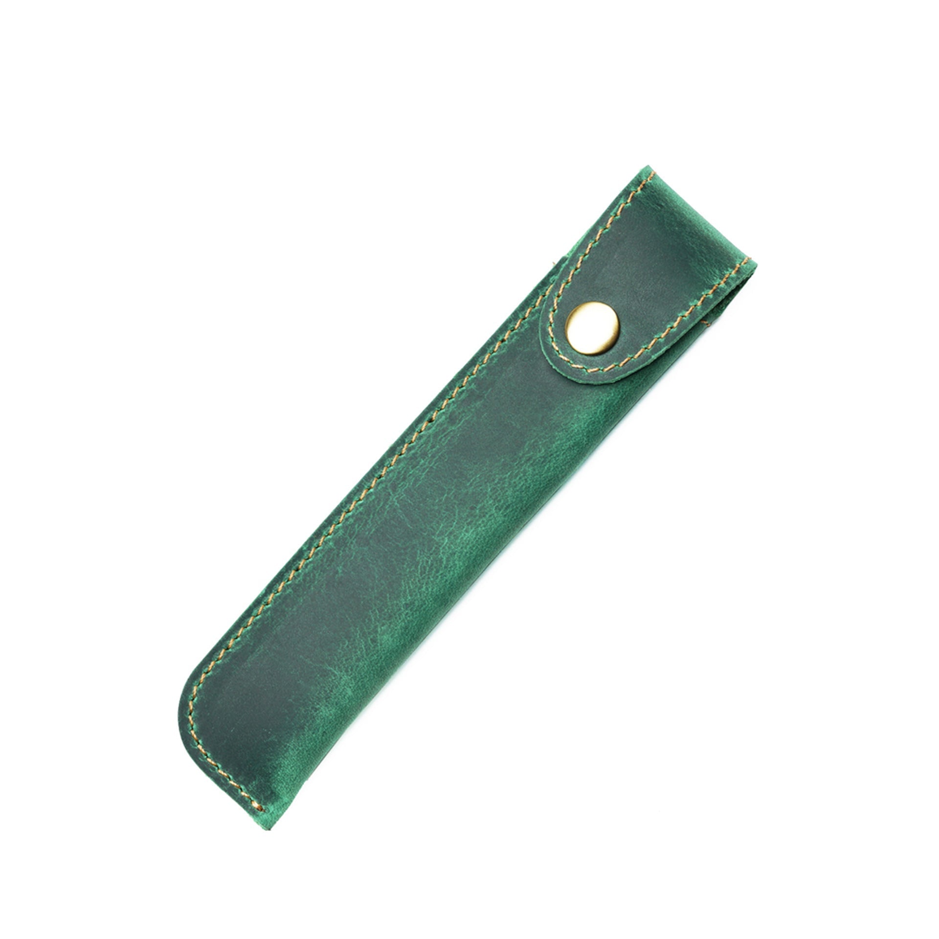 Handmade Crazy Horse Leather Fountain Pen Sleeve Green
