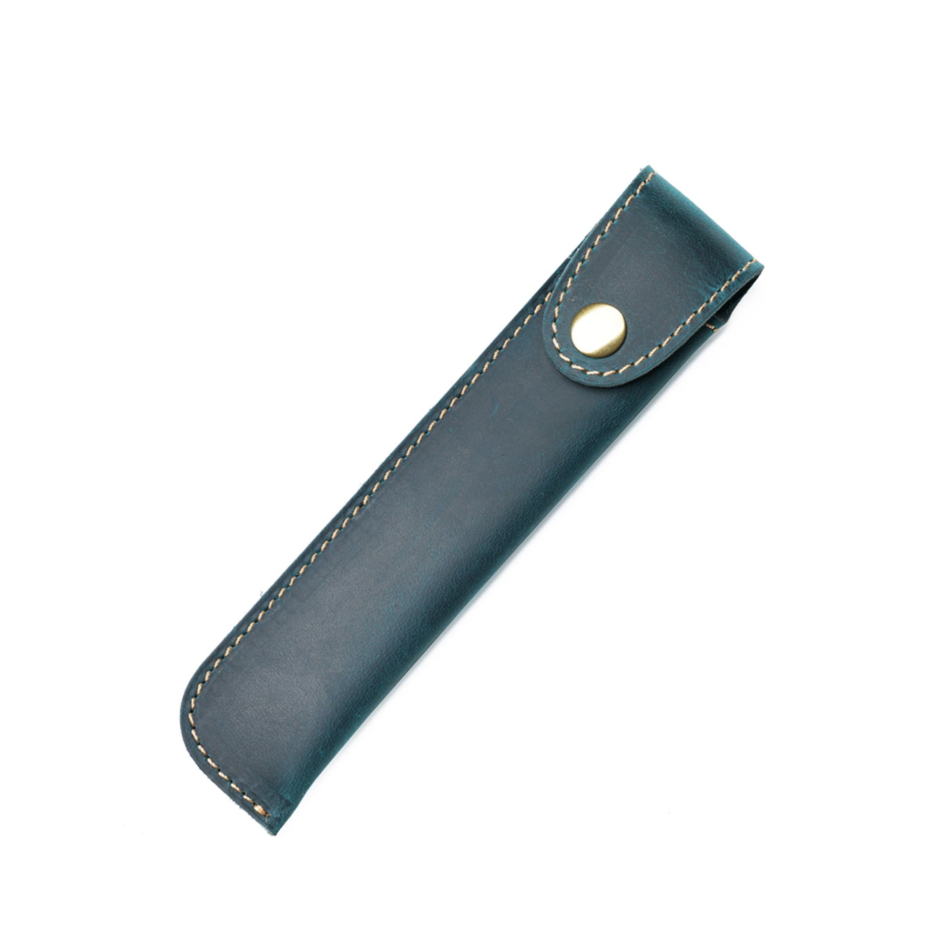 Handmade Crazy Horse Leather Fountain Pen Sleeve Blue
