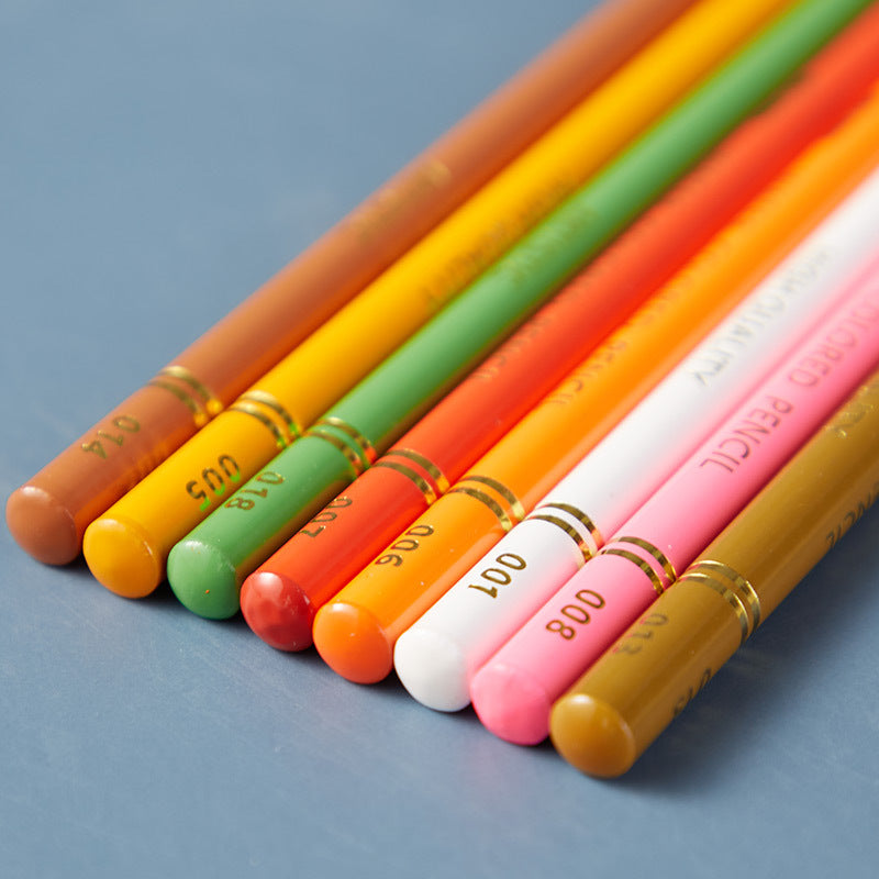 QiLi Wood Cased Water Colored Pencils - Tin of 12/24 Colors