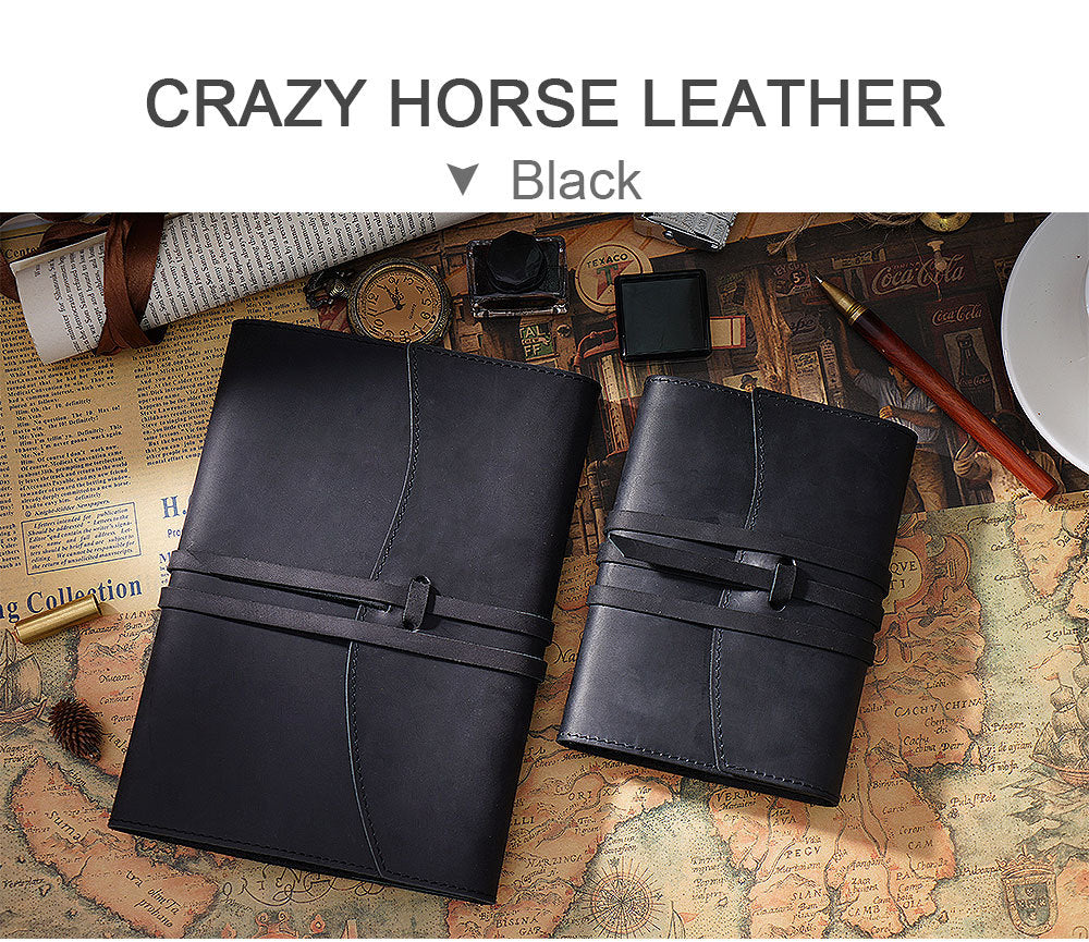 Leather Notebook Cover Vintage Refillable Journal Sleeve A5 / A6