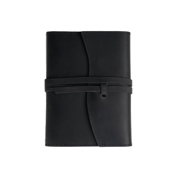 Leather Notebook Cover Vintage Refillable Journal Sleeve A5 / A6 Black