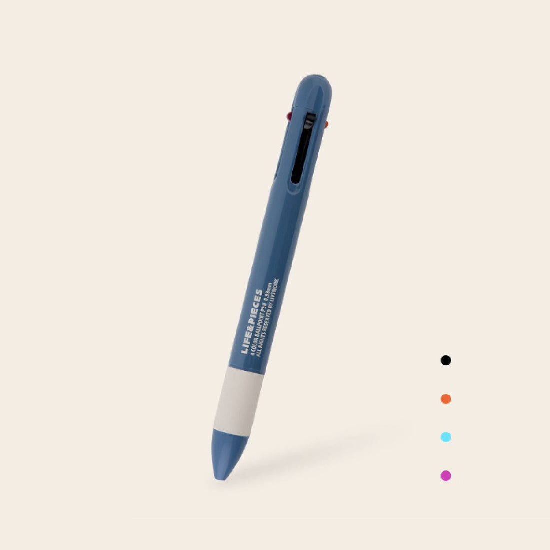 Livework Retro Life&Pieces 4 Color Ball Point Pen 0.38mm DUSTY BLUE