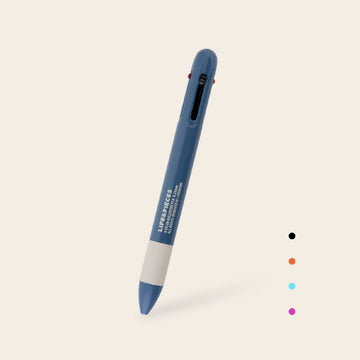 Livework Retro Life&Pieces 4 Color Ball Point Pen 0.38mm DUSTY BLUE