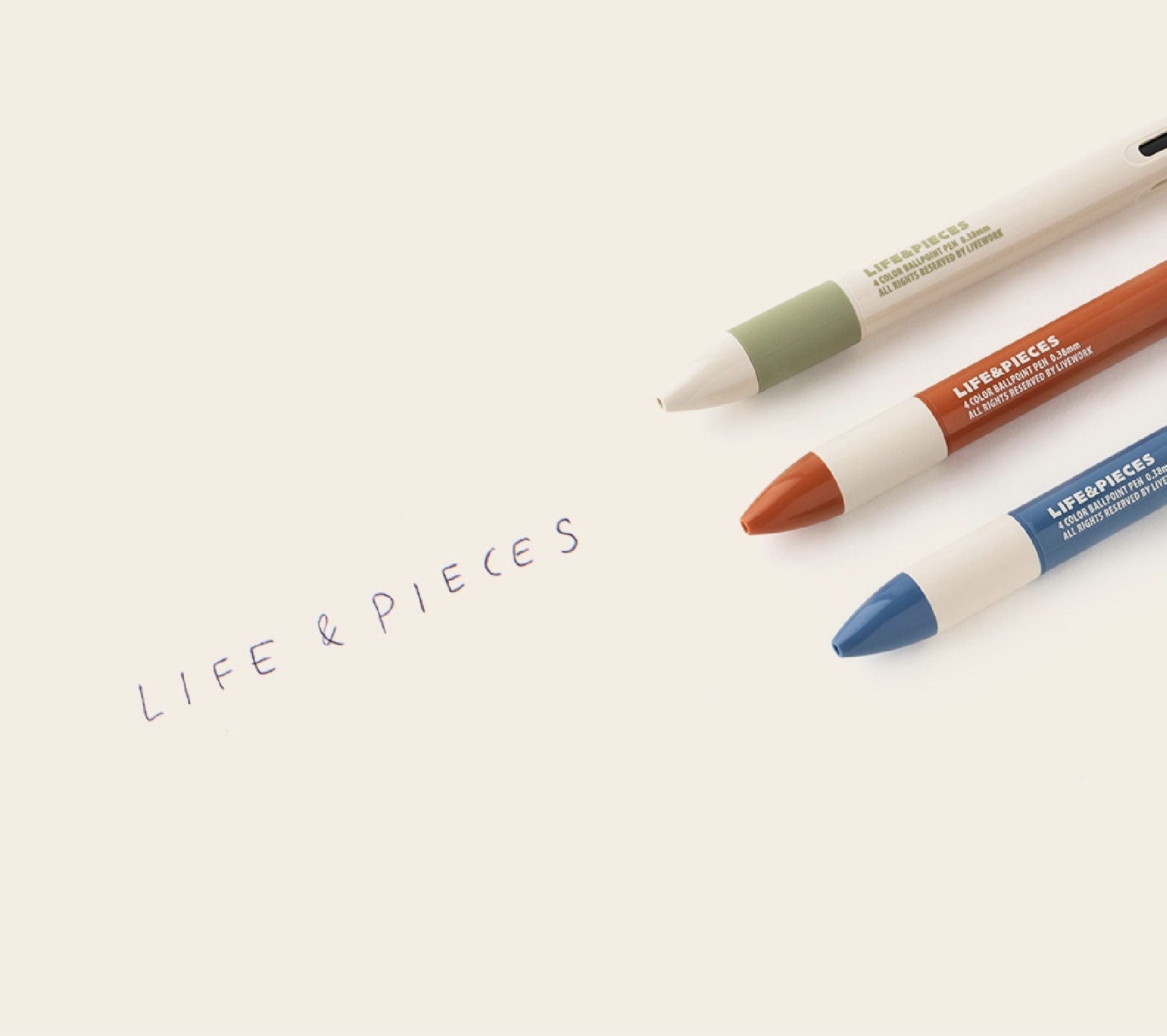 Livework Retro Life&Pieces 4 Color Ball Point Pen 0.38mm