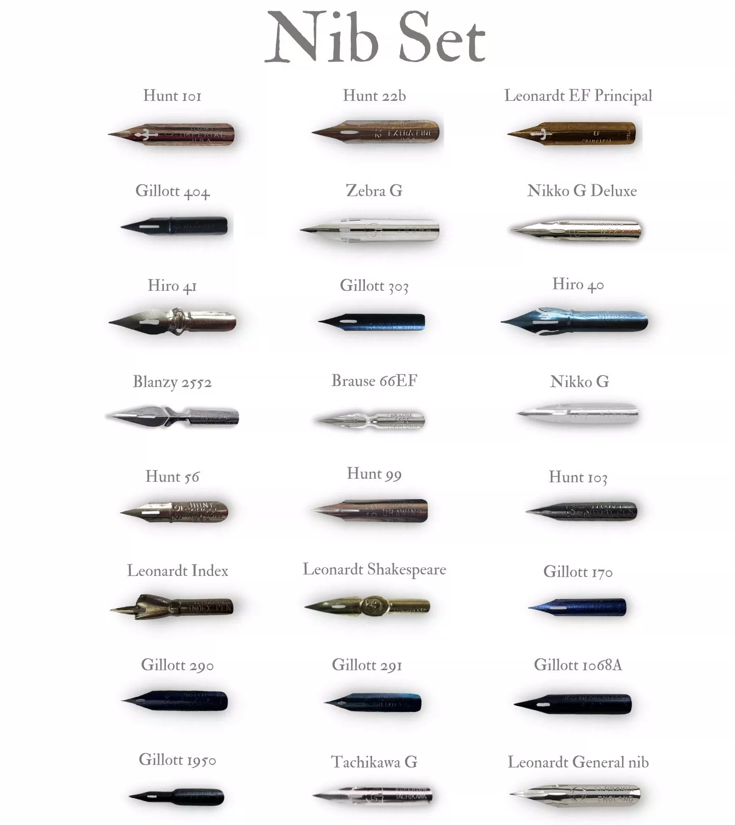 24 Different Dip Pen Nibs Set for Beginners Sketching Drawing