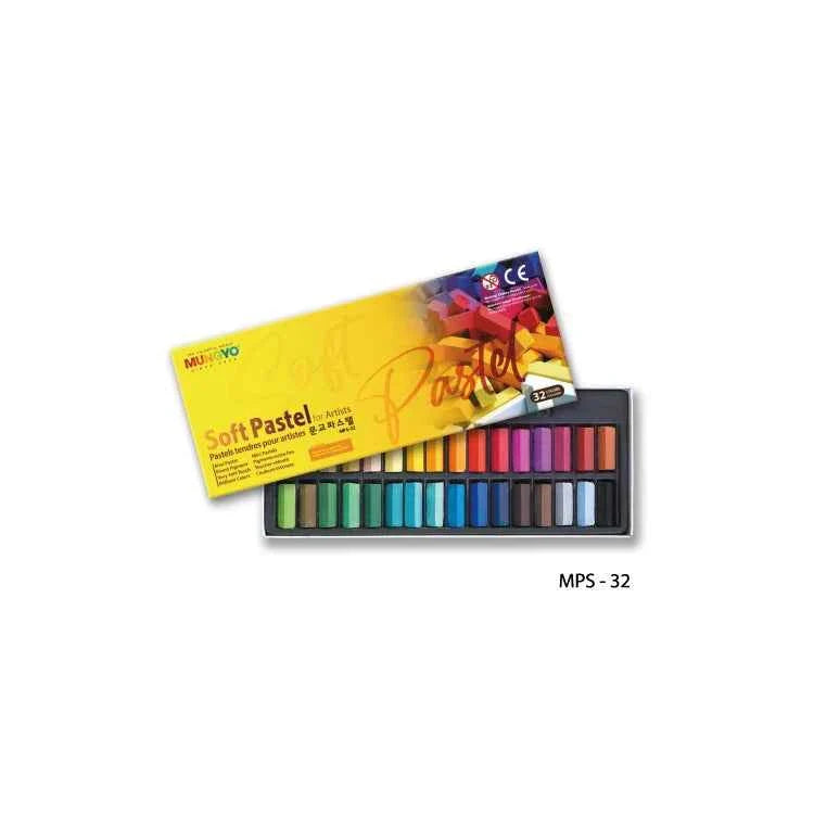 MUNGYO Standard Square Soft Pastels for Artists 24/32/48/64 Colors 24 Color