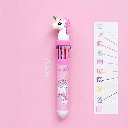 10in1 Multicolor Animal Retractable Ballpoint Pen 0.5mm 8 Pack