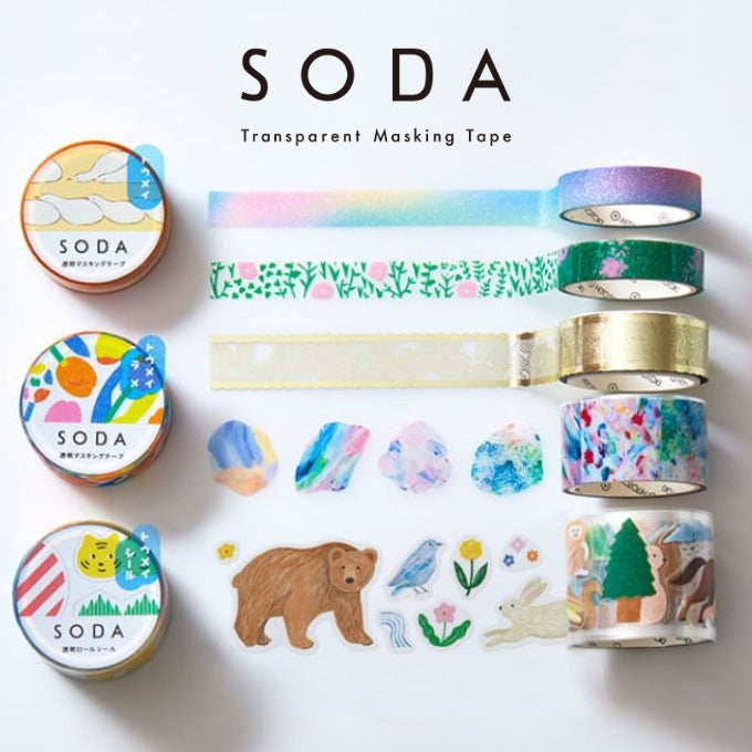 KING JIM SODA Transparent Masking Tape Basic