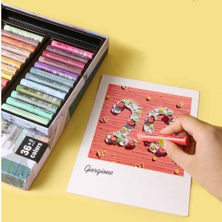 GIORGIONE Soft Oil Pastels for Artistis,24/36/48 Macaron Color