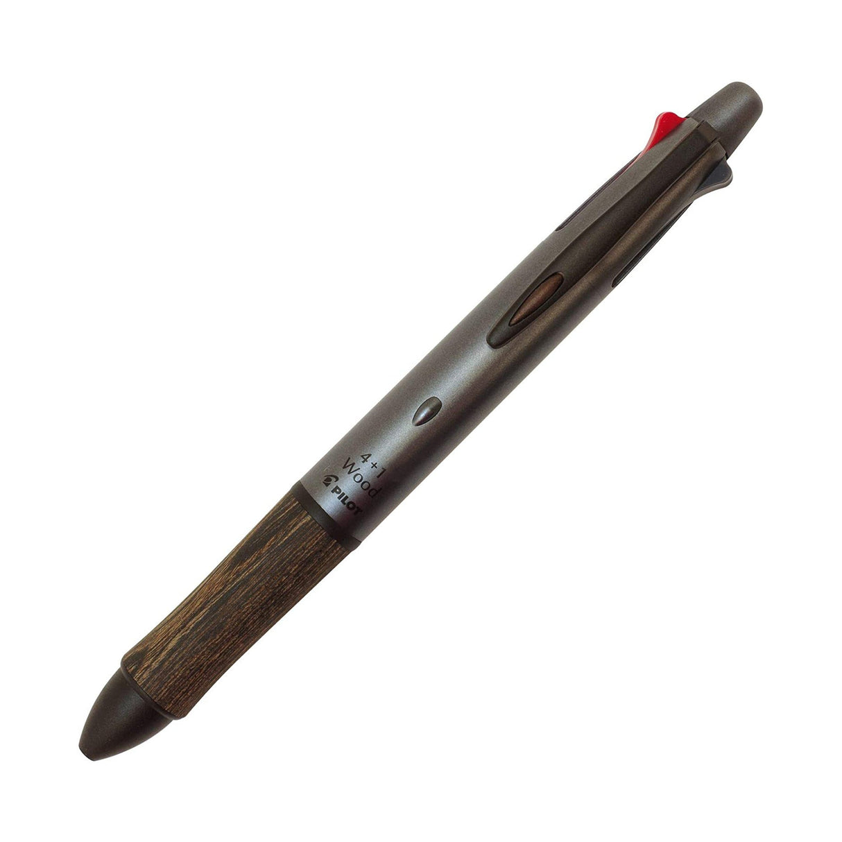 Pilot 4+1 Wood Multi Pen Ballpoint Pen & Mechanical Pencil Grey