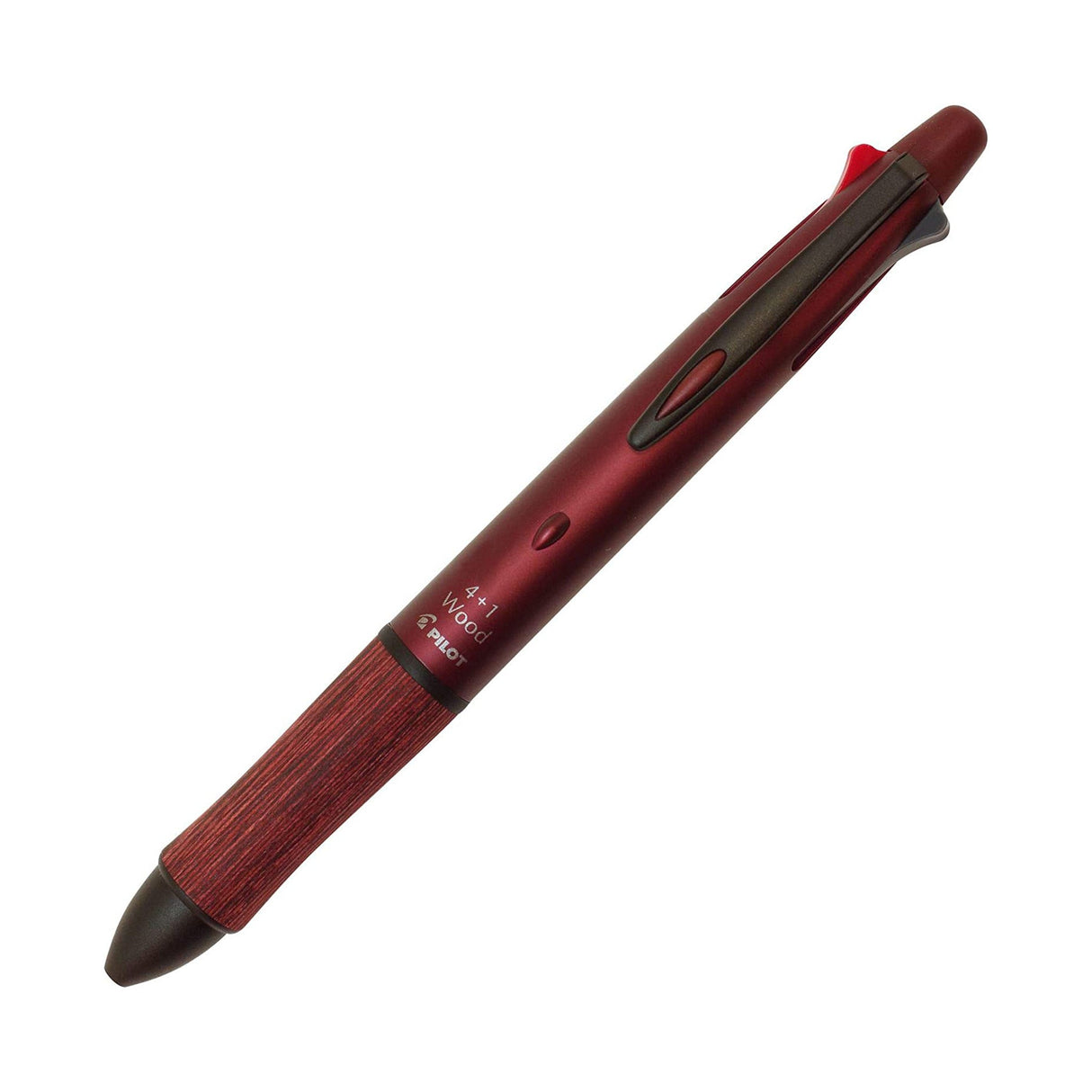 Pilot 4+1 Wood Multi Pen Ballpoint Pen & Mechanical Pencil Bordeaux