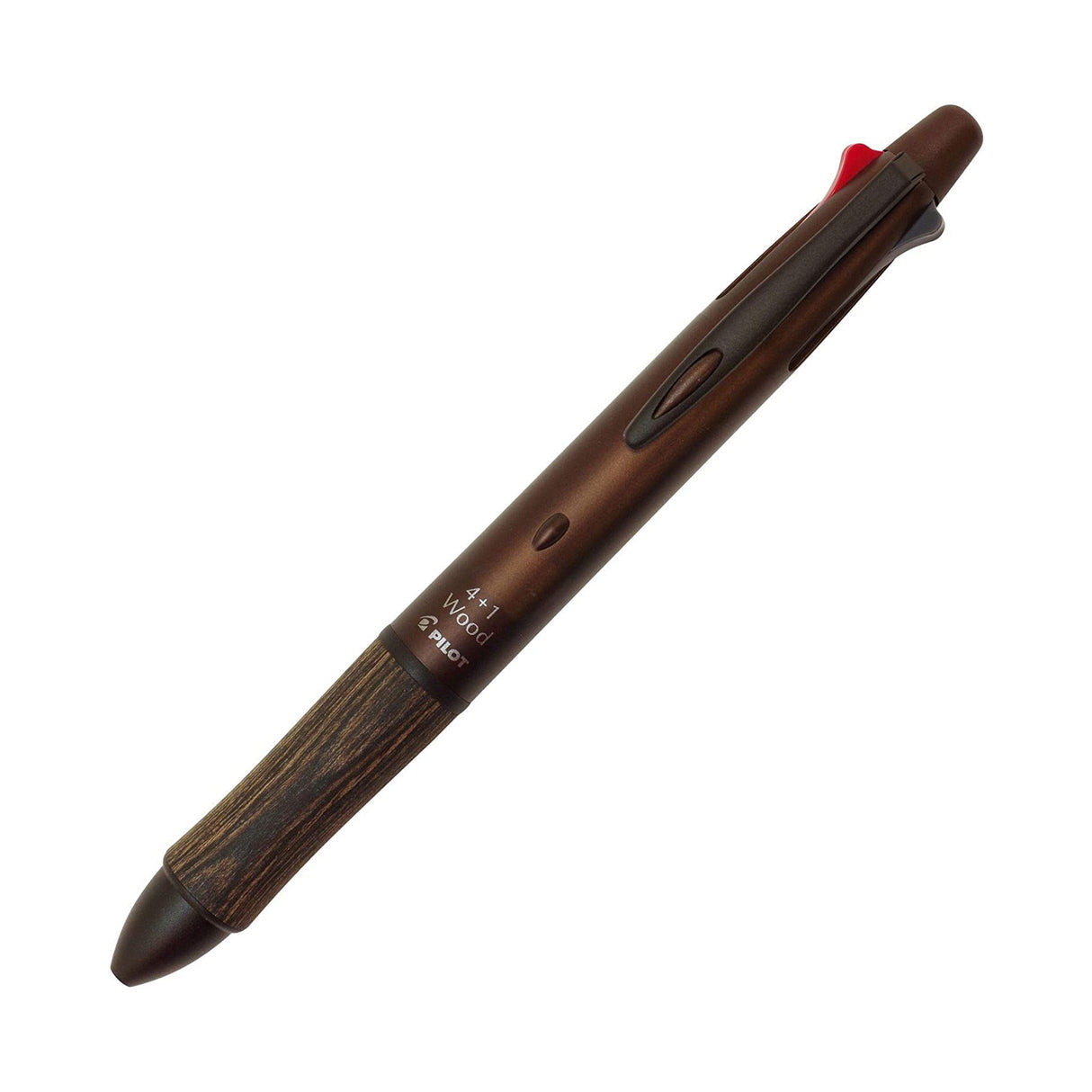 Pilot 4+1 Wood Multi Pen Ballpoint Pen & Mechanical Pencil Dark Brown
