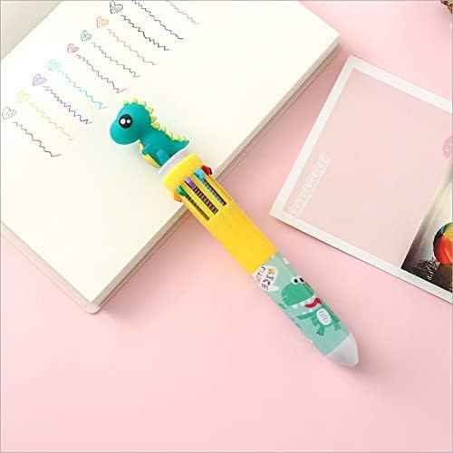 10in1 Multicolor Animal Retractable Ballpoint Pen 0.5mm 8 Pack