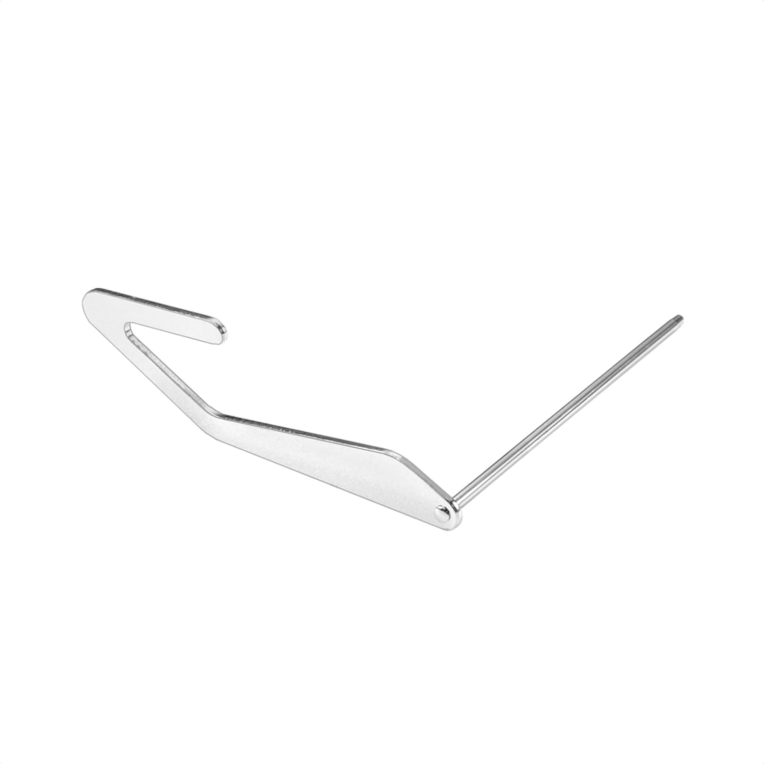 Quilt quilting guide bar, metal edge guide with angled frame and loop slot.