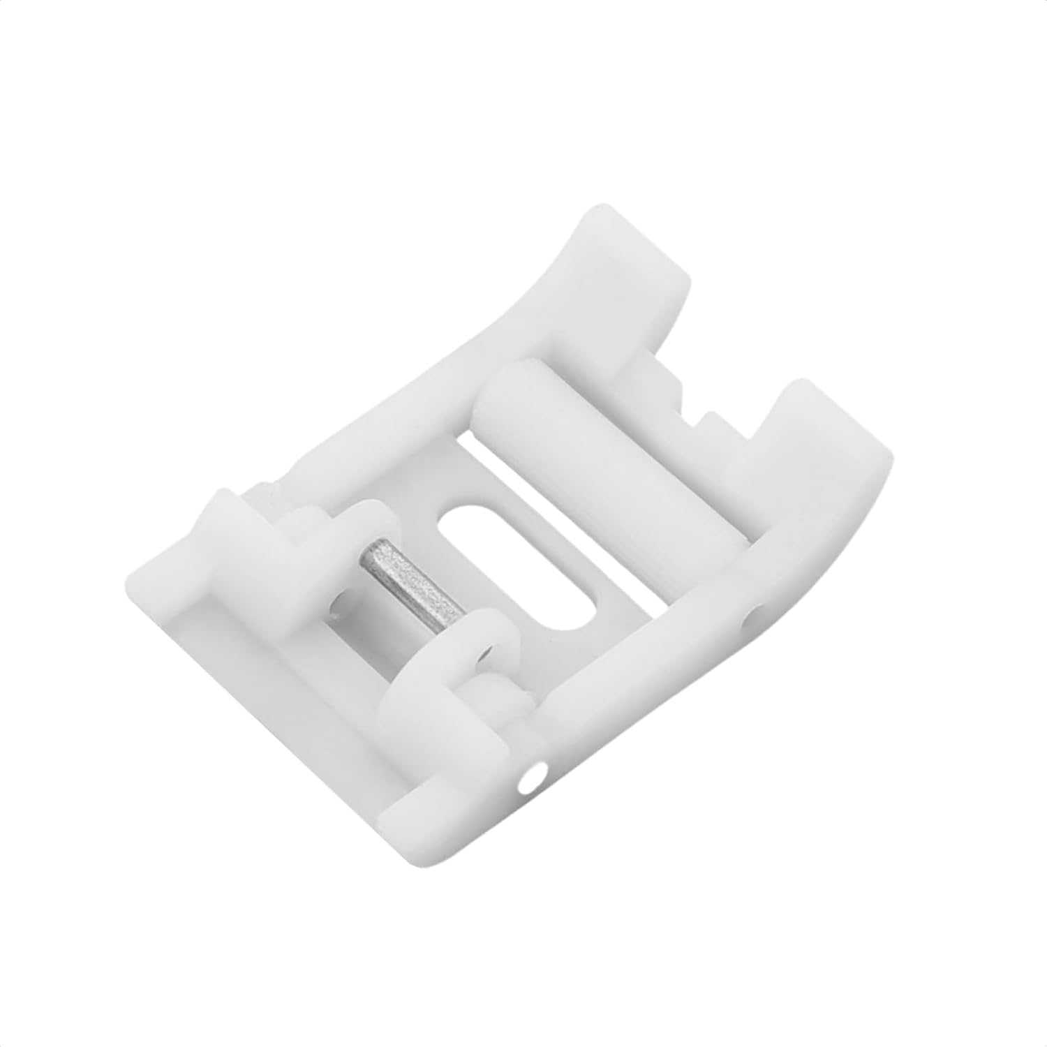 Teflon roller foot underside, white base with metal roller axle