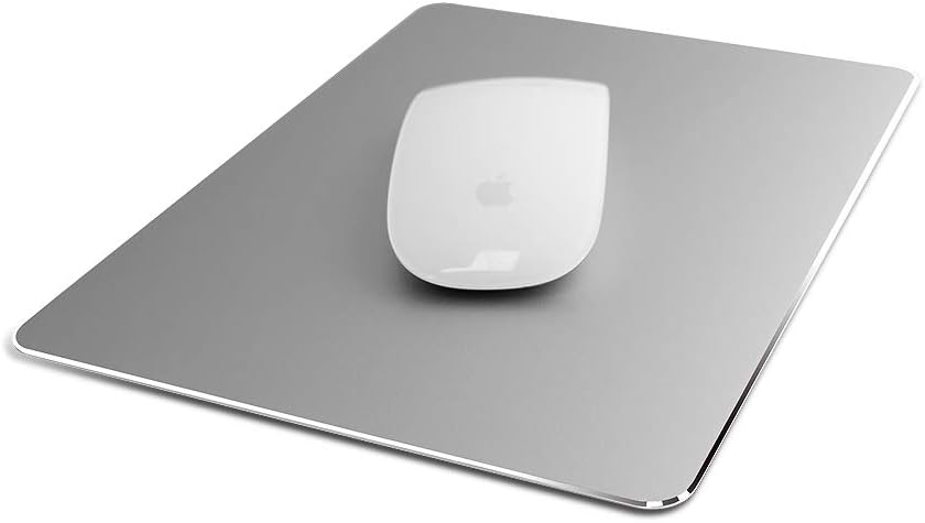 Hard Metal Aluminum Mouse Pad Mat Grey